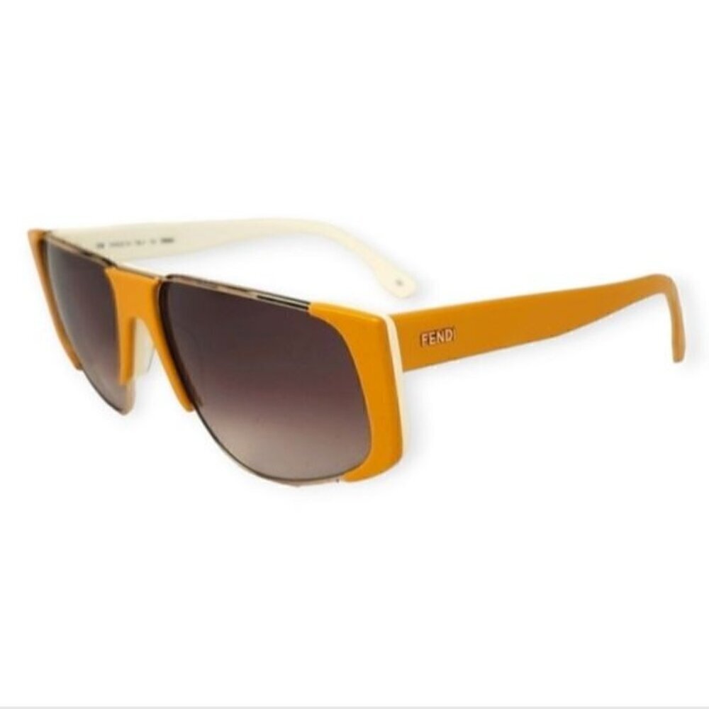 Fendi Mustard Yellow Luxury Eyewear Women's Sunglasses Modern Classic Timeless